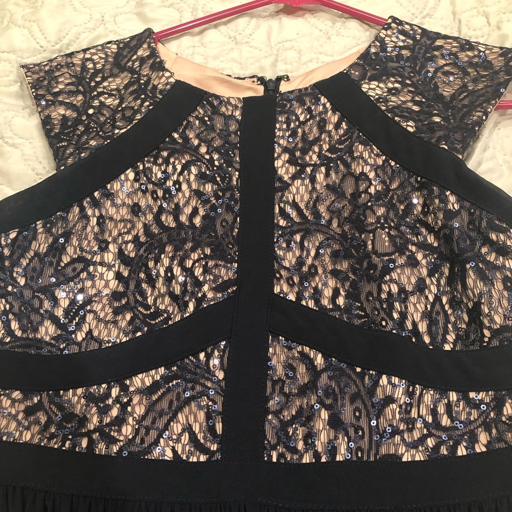 Navy blue evening dress